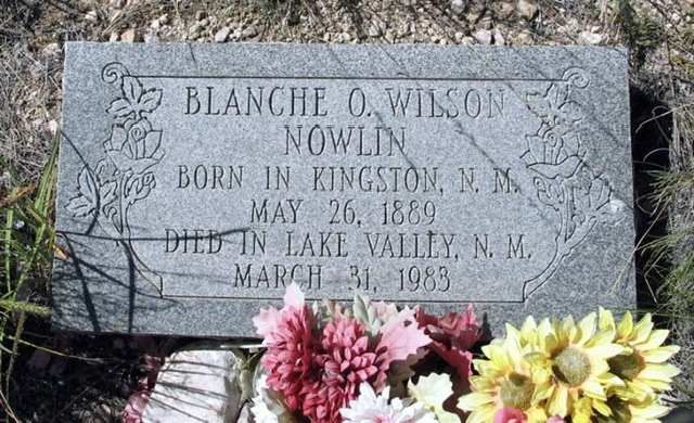 Gravestone for Blanche O. Wilson Nowlin 1889-1983